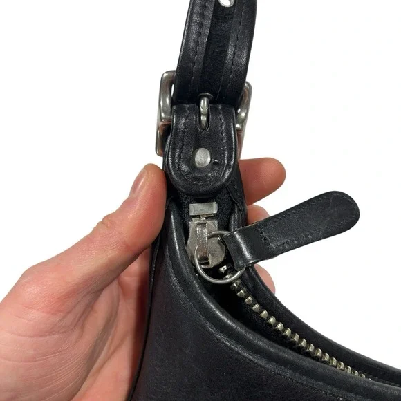 Vintage Coach 9950 Janice Legacy Shoulder Bag Black Leather - Picture 5 of 8